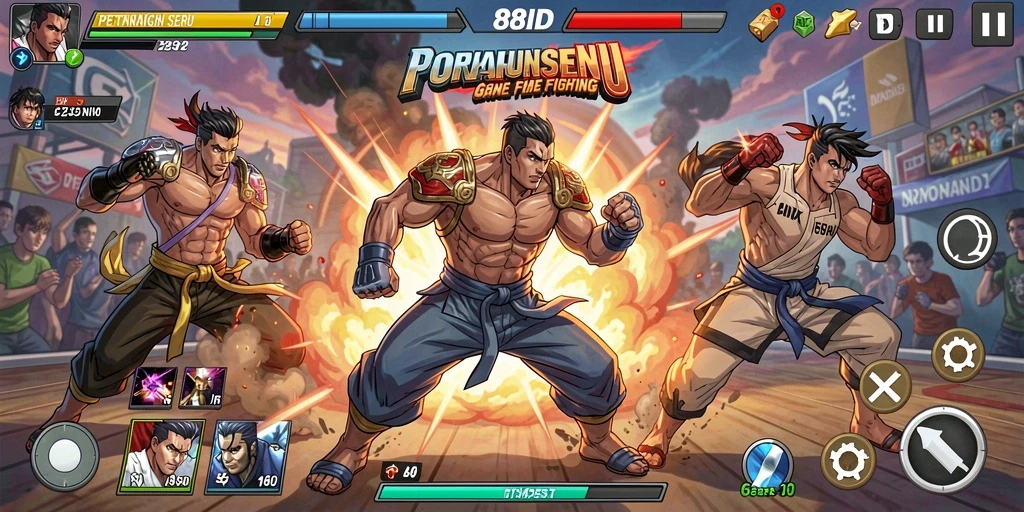 Screenshot gameplay <strong>88ID</strong> menunjukkan pertarungan seru dan karakter yang mendebarkan.