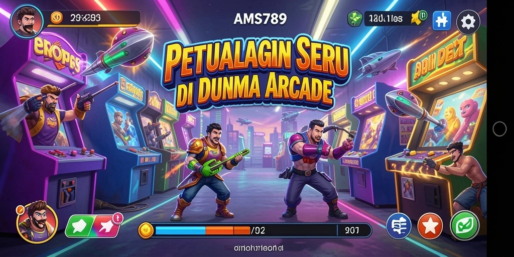 Tampilan gameplay AMS789 yang menyenangkan dan menantang dalam bentuk arcade.