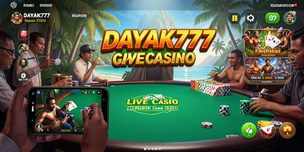Tampilan gameplay seru di aplikasi Live Casino DAYAK777.