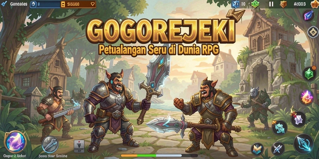 Tangkapan layar dengan aksi pertempuran seru di GOGOREJEKI.