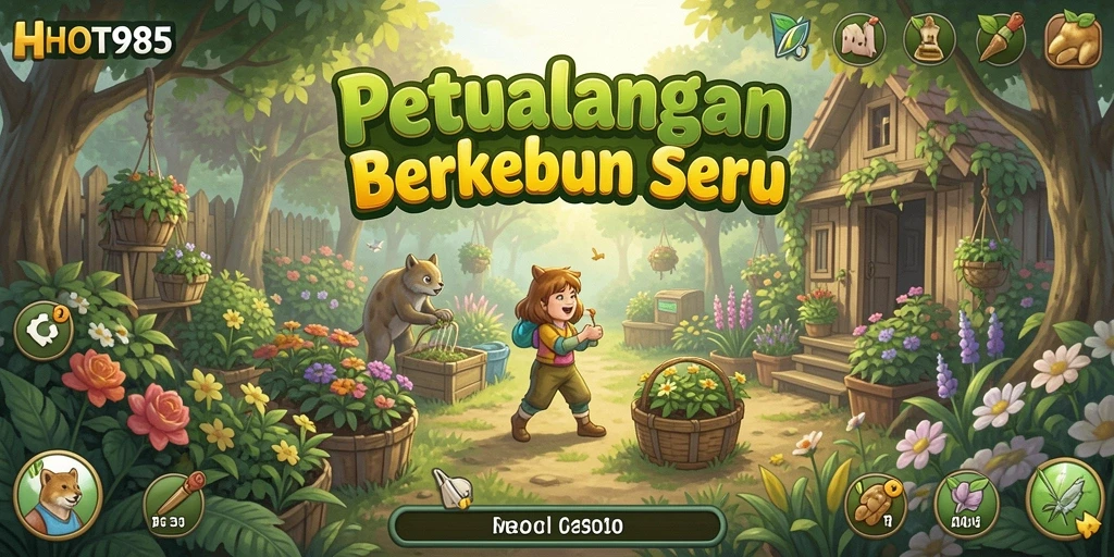 Gameplay HOT985 yang seru dengan berbagai aktivitas pertanian.