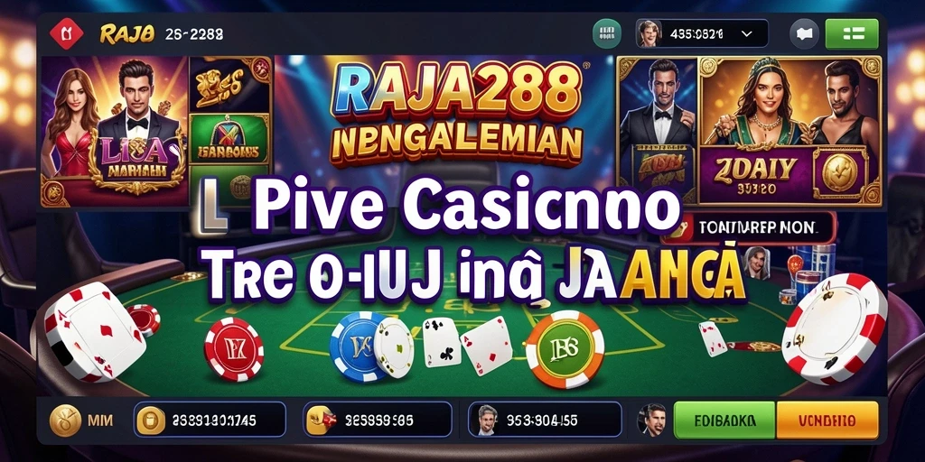 Tampilan gameplay Live Casino yang mendebarkan di RAJA288.