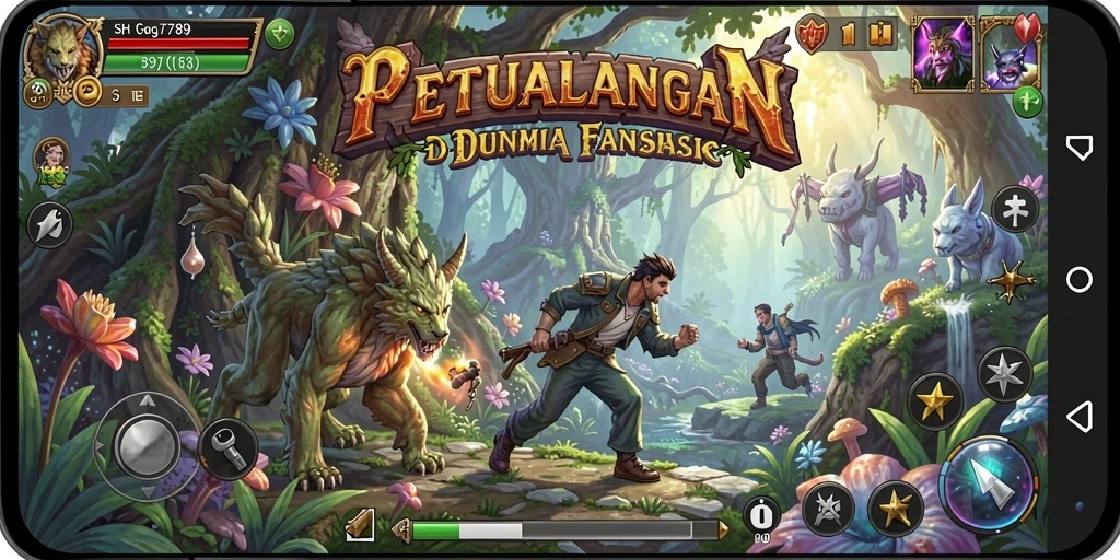 Tangkapan layar utama ST789 menampilkan gameplay menarik dan dunia petualangan.