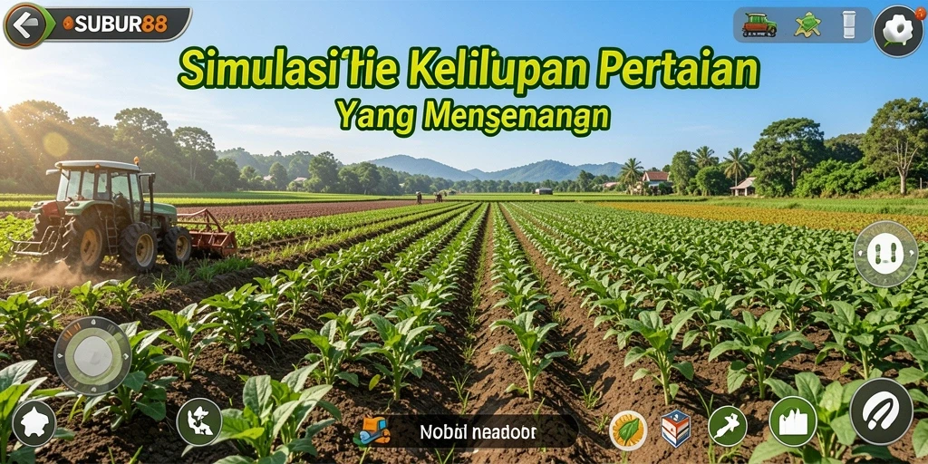 Tampilan screenshot SUBUR88 menampilkan ladang pertanian yang berkembang dengan indah.