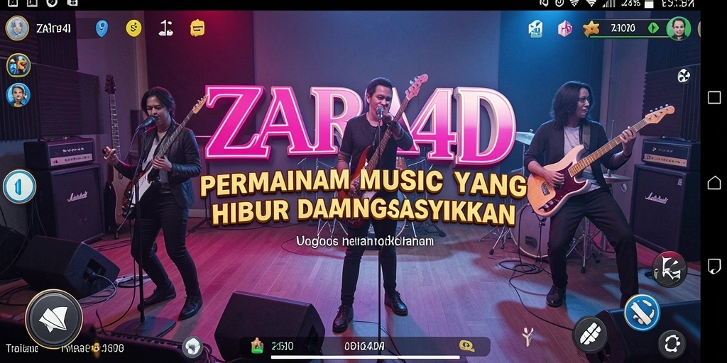 Screenshot ZARA4D menunjukkan gameplay musik yang menyenangkan dan interaktif.